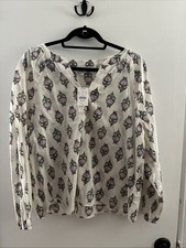 J.crew Cotton Top Purple Floral Pattern Large NWT picture