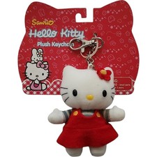 Vintage 2001 Hello Kitty Plush Bag Charm Keychain Sanrio Kawaii Y2K Jumper  NWT picture