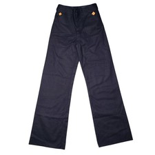 Vtg 40s WWII Naval Clothing Factory Wool Wide Leg Officer Pants 29x36 Deadstock  picture