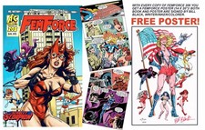 FEMFORCE NO. 208- UNREAD, NM WITH POSTER, COLOR - signed by Bill Black picture