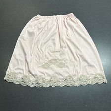 Vintage Half Slip Lace Trim Embroidered Floral Lingerie Measures Medium picture