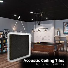 Black Theater Acoustic Drop Ceiling Tiles 24