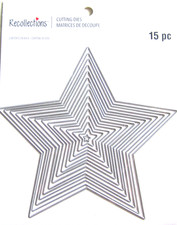 Nesting Stars 15 Star Thin Metal Cutting Die Set by Recollections 771701 NEW picture