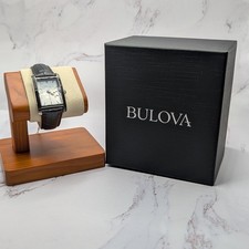 Bulova Corporate 96L200 Quartz Silver Dial Black Leather (NOS) Box No Papers picture