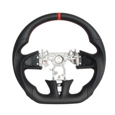 Full Leather Flat Sport Steering Wheel for Infinit Q50 2013-2018 NO HEATED picture