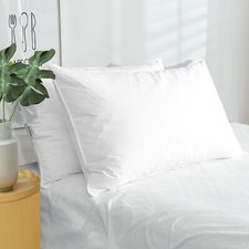 HOTEL Quality 2 Pack White Goose Down Feather Bed Pillows Queen or King Pillow picture