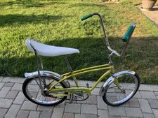 Rare Vintage Huffy Bicycle Green Antifreeze Green Bike Cheater Slick Modified picture