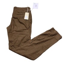 Incotex Pants Mens 36x34 Brown Wool Viscose Tweed Check Slim Fit Dress Trousers picture