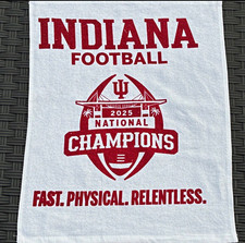 Indiana Hoosiers Football 2025 National Champions White & Red Towel🔥 picture