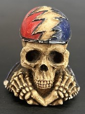 Grateful Dead Pacific Giftware Steal Your Face Skull Figurine Red/White/Blue picture