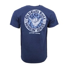 OLD GUYS RULE LIVING ALOHA NAVY T SHIRT picture