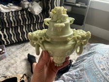 antique 19th - 20th century Chinese Jade Incense Burner picture