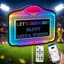 World Cup LED Bottle Service Sign App Programmable Scrolling Text Bar Presenter picture