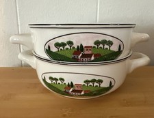 VILLEROY & BOCH PORCELAIN - (2)  Cream Soup Cup, Boullion Bowl, Handled Soup Cup picture