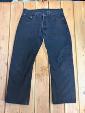 2008 VTG Levi's Black 501 Straight Leg Jeans Size W36 L30 picture
