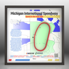 Michigan International Speedway NASCAR Track Shadow Box 3D Art picture