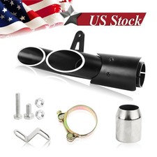 38mm-51mm Outlet Motorcycle Exhaust Muffler Tip Tail Pipe Slip On Bike Universal picture