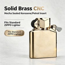 ZORRO Mecha Brass CNC Replacement Oil Insert for Zippo Classic Case Windproof... picture