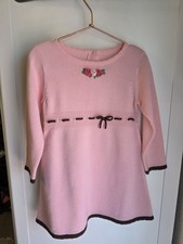 NWOT Gymboree Girls Sweater Dress 3T Pick Knit Ruffle Decoration Brown Line  picture