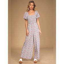NWT Lulu's Jump Into Bloom Jumpsuit Size XS picture