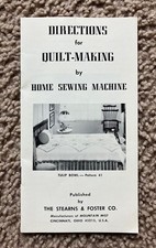 Vtg 1958 Booklet Stearns & Foster Quilt Making Home Sewing Machine Cincinnati OH picture