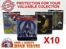 10x 4K UHD STEELBOOK WITH J-CARD (SIZE 4K4) -CLEAR PLASTIC BOX PROTECTORS SLEEVE picture