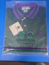 Wimbledon All England Lawn Tennis Shirt Large Green picture
