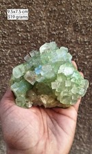 SUPERB GREEN APOPHYLLITE ON MATRIX BASE (DYED & COLORED )# 319 picture