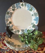 4 Vintage Poppytrail by Metlox  SCULPTURED GRAPES Dinner Plates Dishes VGUC picture