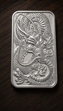 2021 Australia $1 Perth Mint Dragon 1 oz .9999 Silver Rectangular Coin picture
