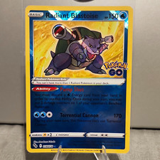 2022 Pokemon TCG Radiant Blastoise - Pokemon GO 018/078 Radiant Rare Holo NM picture