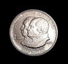 1923 - S Monroe-Adams AU Commemorative 90% Silver Half Dollar 103 Year Old Coin picture
