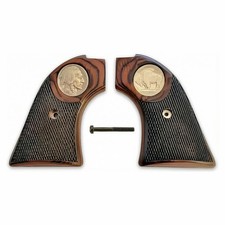 Heritage Rough Rider Checkered Rosewood Buffalo Nickel Grips .22 picture