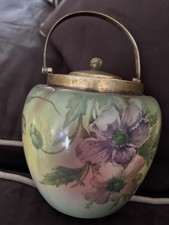 Antique 6.5” Bavarian Biscuit Jar picture