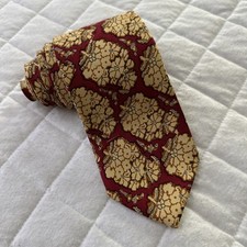 Vintage Robert Talbott Ancient Madder Necktie Red Gold Silk Doblin New Canaan CT picture