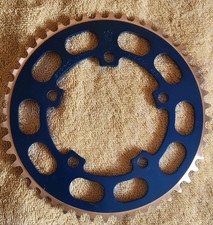 Sugino Crown NOS 48t Blue Chainring Vintage Old School Blue   picture