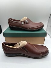 Clarks Women's Ashland Lane Slip On Leather Loafer Brown Size 12N NIB picture