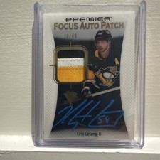 2025-26 Upper Deck Premier Kris Letang Focus Auto Patch /49 #PFP-KL picture