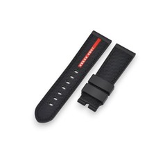 PAM01391 Submersible Luna Rossa 24mm Black Rubber Watch Strap For Panerai picture