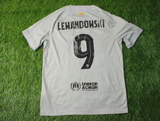BARCELONA BARCA #9 LEWANDOWSKI 2022/2023 FOOTBALL SHIRT JERSEY THIRD NIKE SIZE L picture