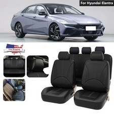 2025 NEW For Hyundai Elantra 1992-2025 Car Seat Cover Full Set Vinyl  Leather picture