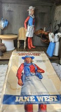 RARE vintage Salmon MARX Jane West Figure, box And Some Accessories picture