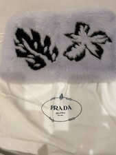 Authentic Brand new Prada Mink Clutch Pochette. Color : Nuvola + Nero. picture