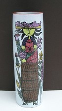 Vintage 1950's Sweden Gustavsberg Pottery Stig Lindberg KARNEVAL 8-1/4