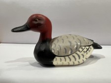 Vintage 1980 Enesco Miniature Redhead Duck Drake Decoy Figurine – 3
