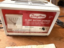 Vintage Dayton 10 Amps 6-12 Volt Battery Charger #2Z198A Works Great picture