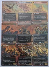 Battle Of The 5 Armies MTG HOBBIT Complete Scene Set Of ALL 9 Borderless Cards  picture