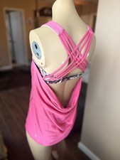 Lululemon Wild Tank Top Heathered Bon Bon So Fly Butterfly Angel Wing Size 6 picture