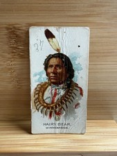 1888 Allen & Ginter Celebrated American Indian Chiefs Hairy Bear Low Grade picture