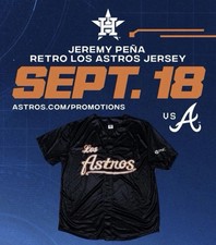 Jeremy Pena Astros SGA Los Astros Black Jersey - Adult XL - NEW -  picture
